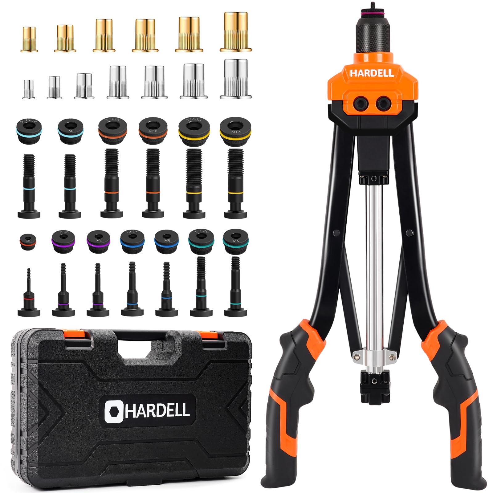 HARDELL Rivet Nut Tool, 16-Inch Auto Release Rivet Nut Rivnut Tool